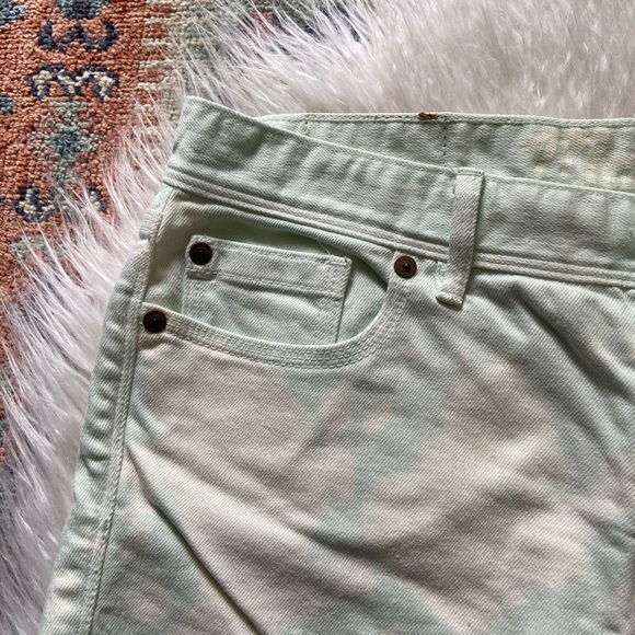 madewell denim shorts mint tie dye bleach cutoff jean shorts festival style - Picture 7 of 16